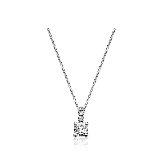 Breathtaking 18K Gold Flanders Cut Diamond Pendant