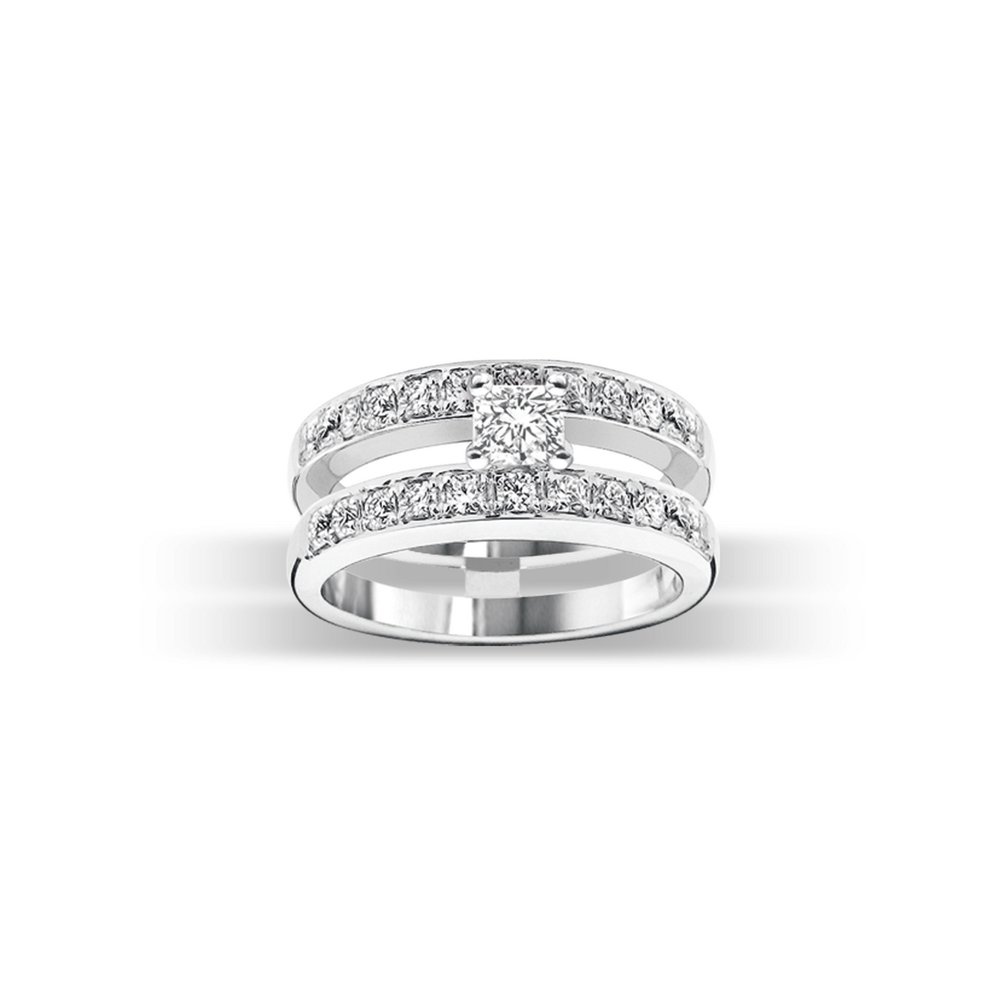 Flanders Love in 18K Diamonds Double Band