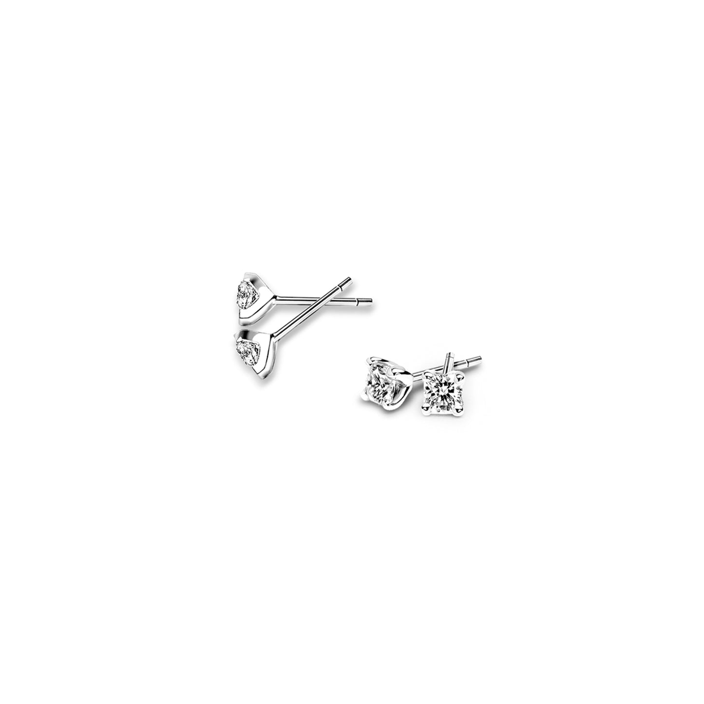 Flanders Cut Diamond Stud Earrings