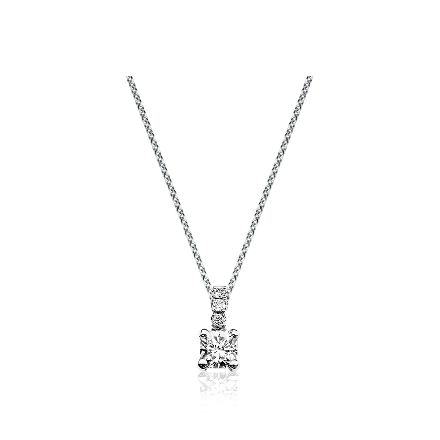 Breathtaking 18K Gold Flanders Cut Diamond Pendant