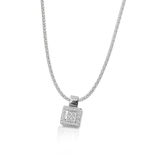 Luxurious 18K Gold Flanders Cut Diamond Pendant