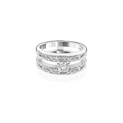 Flanders Love in 18K Diamonds Double Band