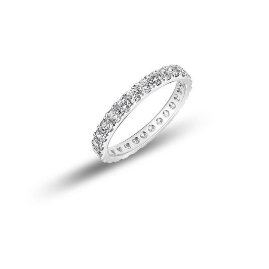 Flanders Love Full Eternity Diamonds Ring in 18K