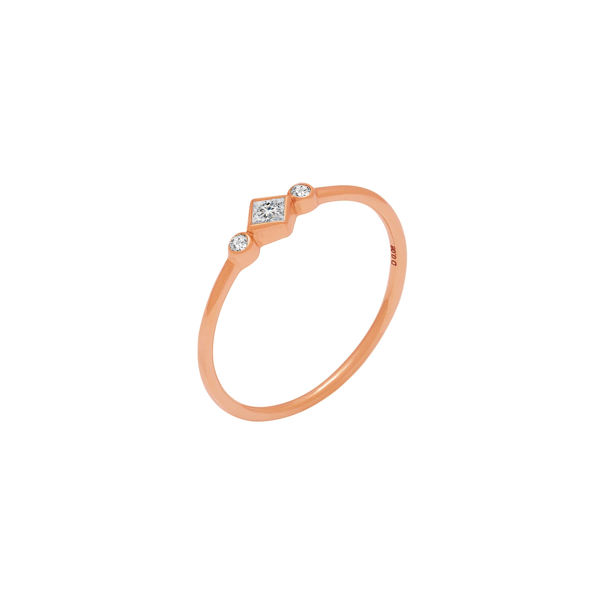 Mini Diamonds RoseGold Ring