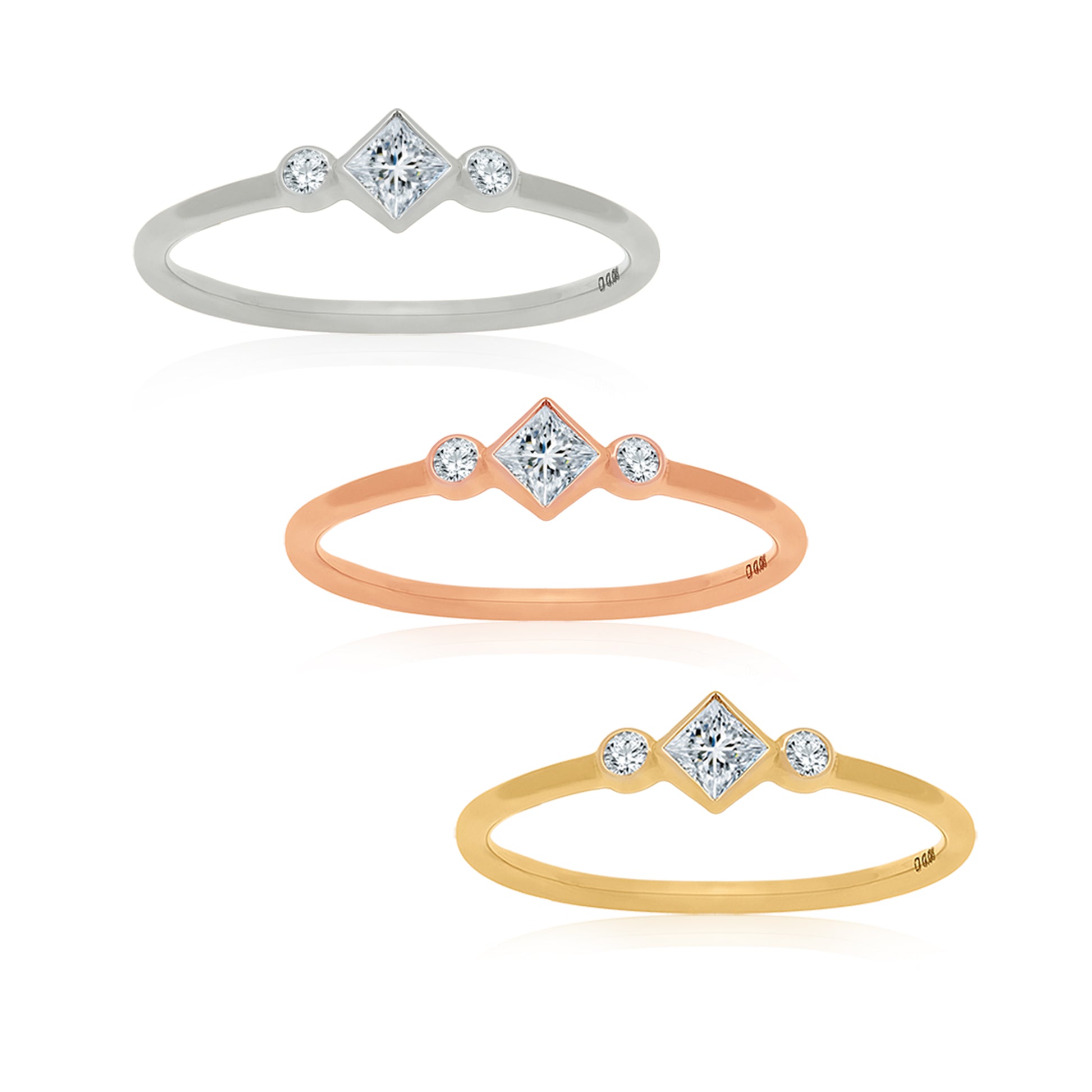 Mix Mini Diamonds Rings