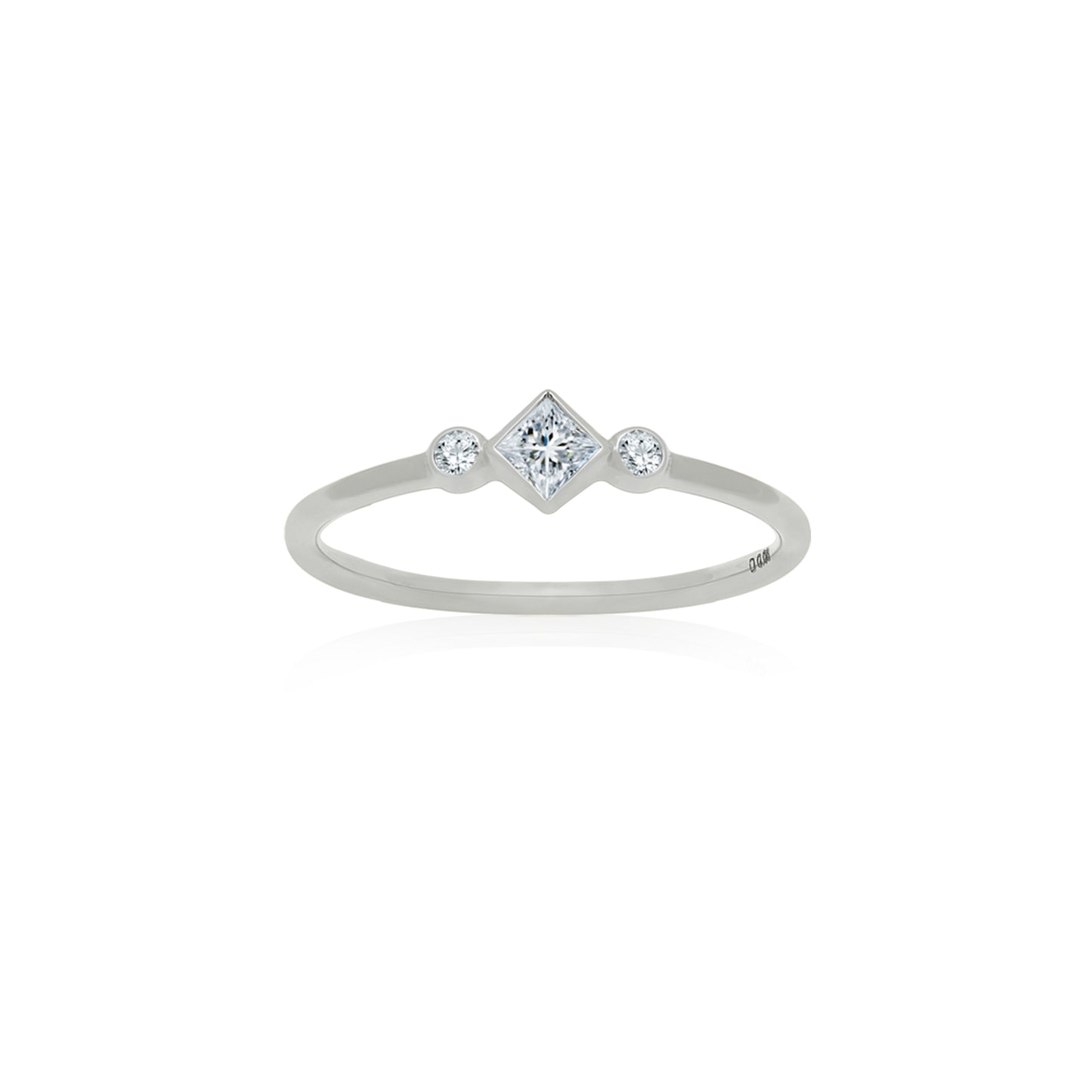 Mini Diamonds White Gold Ring