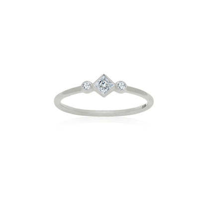 Mini Diamonds White Gold Ring