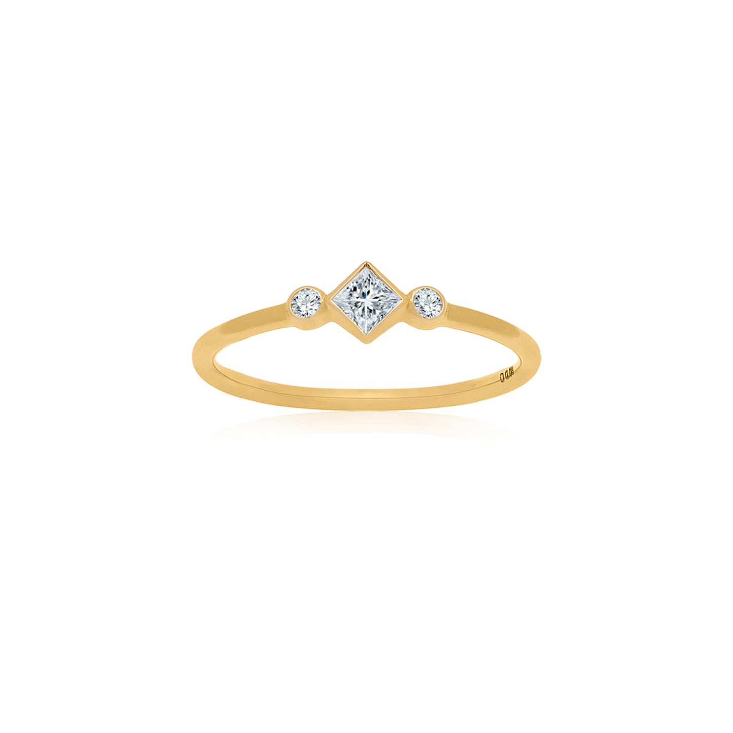 Mini Diamonds YellowGold Ring