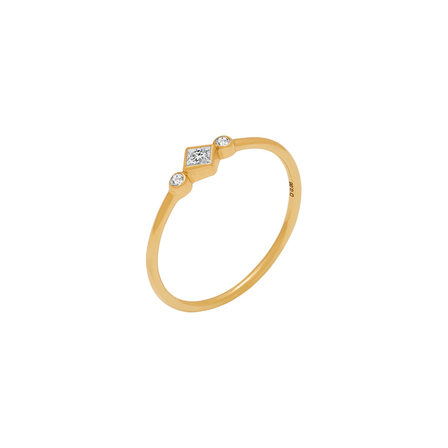 Mini Diamonds YellowGold Ring